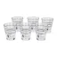 Set de six verres à espresso en verre.