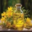 Glass bottle with 10 ml of 100% natural St. John's wort essential oil, perfect for relaxation and stress relief. Glass bottle with 10 ml of 100% natural St. John's wort essential oil, perfect for relaxation and stress relief.
