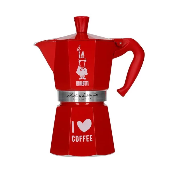 Bialetti Moka Express Love 6 šálků červená
