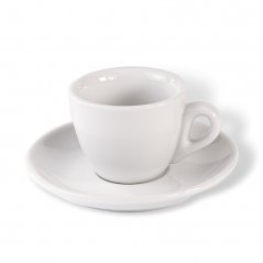 ClubHouse cup and saucer Rosa, wall 7 mm, 60 ml, white