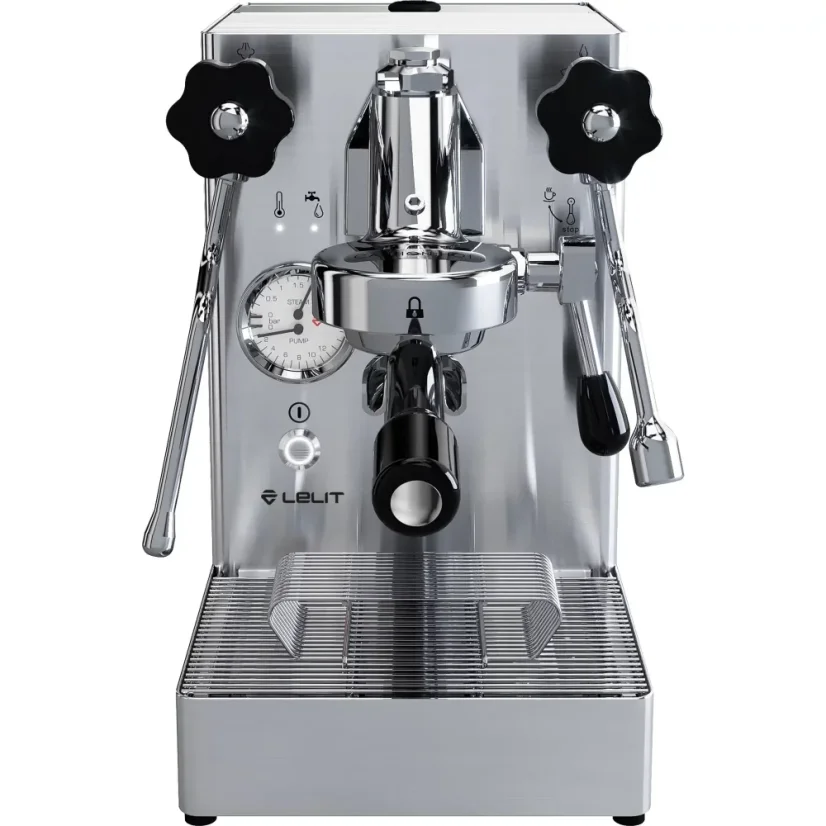 Home lever coffee machine Lelit Mara PL62X with hot water dispensing function.