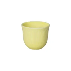 Filiżanka do kawy Loveramics Brewers w kolorze piaskowym z reliefowym wzorem, wykonana z porcelany, pojemność 80 ml.