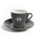 Rocket Espressotasse mit Untertasse rocketpeople 180 ml, dunkelgrau