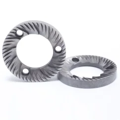Steel grinding burrs with a diameter of 65 mm for Eureka and Nuova Simonelli grinders.