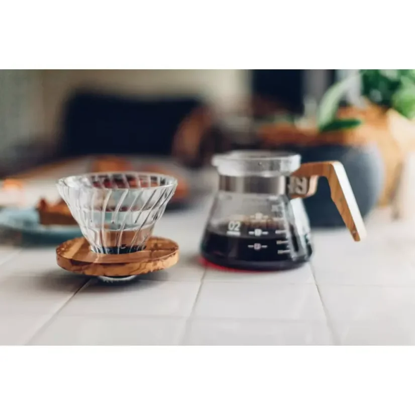 Hario V60-01 skleněný Olive VDG-01-OV