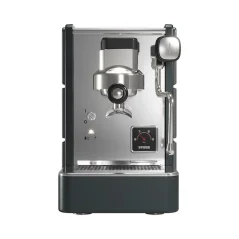Vorderseite der Stone Espresso Pure Siebträgermaschine in Schwarz.