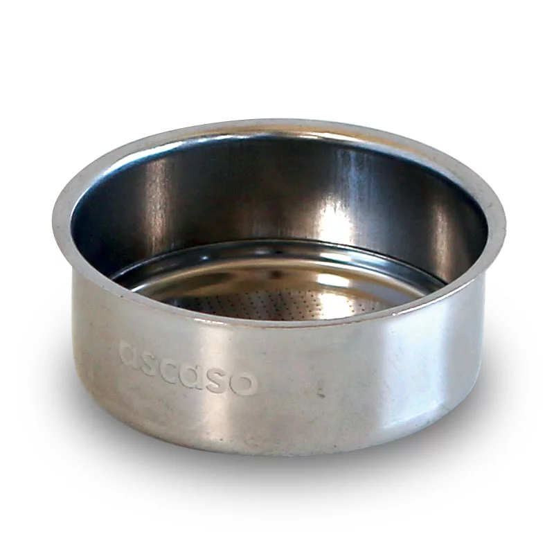 Panier de porte-filtre Ascaso Home, 14 g, 57 mm, adapté pour deux doses de café, idéal pour une utilisation domestique.