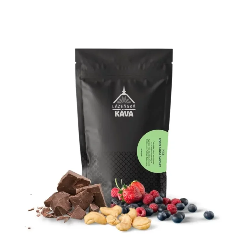 Zrnková káva na espresso z Peru od farmára Roiser Banda Sanchez.