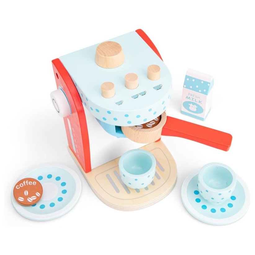 New Classic Toys - Otroški aparat za kavo rdeče/modre barve