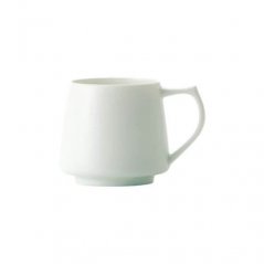 White porcelain teacup, Origami brand.