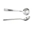 Rhinowares silver cupping spoon, top and side view