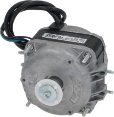 Elektromotor ELCO mat engem Metallkierper, engem schwaarze Uschlosskabel an enger wäisser Rimmscheif op der Well. Elektromotor ELCO mat engem Metallkierper, engem schwaarze Uschlosskabel an enger wäisser Rimmscheif op der Well.