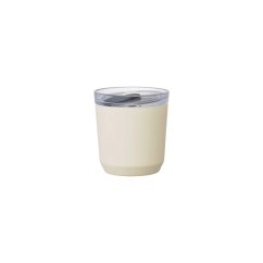 White Kinto To Go Tumbler with a capacity of 240 ml, made from copolyester, perfect for travelling.
