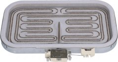 Stralungsheizung 2300 W 230 V, rechteckegt Stralungsheizelement mat ziksakfërmegem Heizdraat a zwou keramesche Klemmleisten Stralungsheizung 2300 W 230 V, rechteckegt Stralungsheizelement mat ziksakfërmegem Heizdraat a zwou keramesche Klemmleisten
