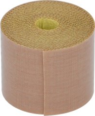 PTFE-Band Héicht 45 mm - 3 m, opgerolltent beige Band mat engem gielem Käre.