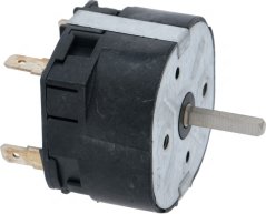 Zwee-Pol-Timer mat schwaarzem zylindresche Kierper, zwee Pin-Kontakter an enger Well