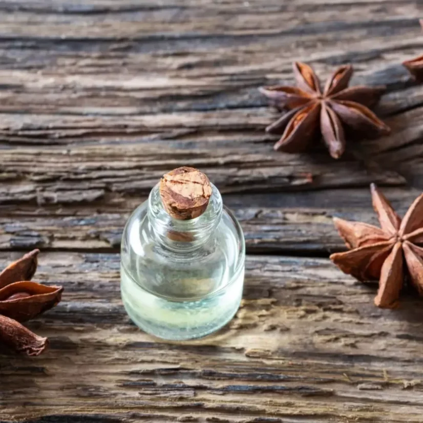 HUILE D'ESSENCE D'ANIS BIO 100% NATUREL, offrant un parfum aromatique épicé pour votre maison.