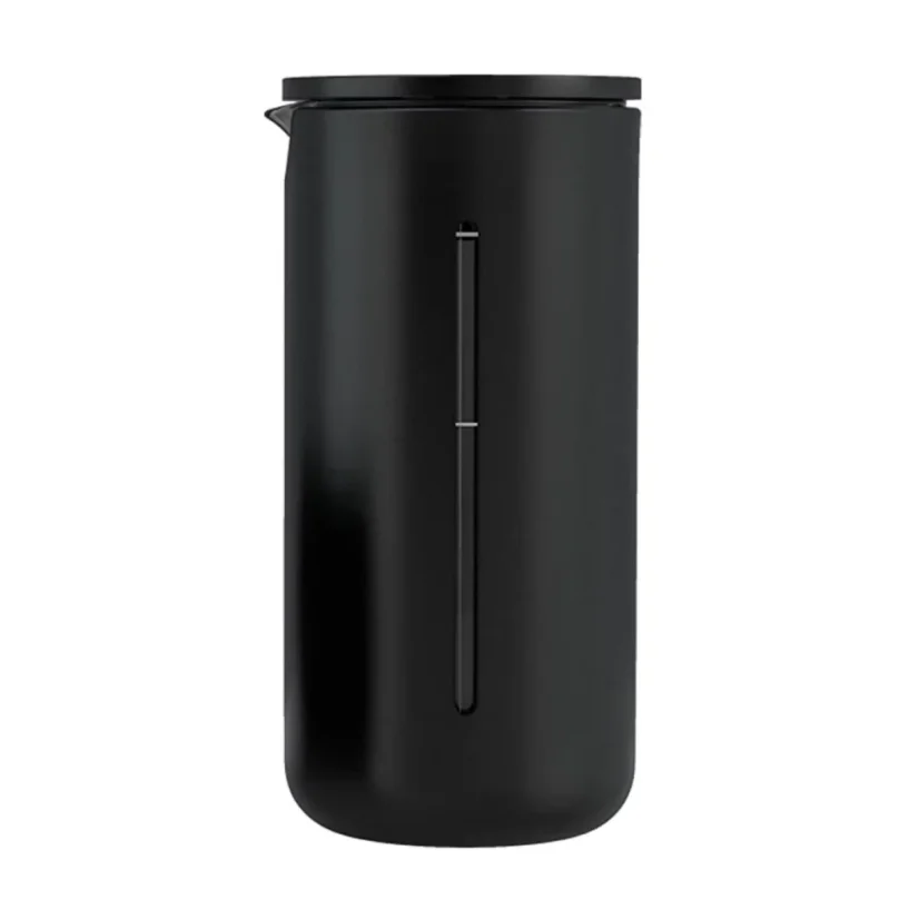 Čierny French press Timemore U s objemom 450 ml, rozbalený model.