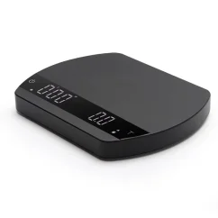 Black Felicita ARC digital scale for espresso preparation.
