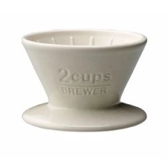 Dripper en céramique Kinto blanc pour 2 tasses - porcelaine japonaise