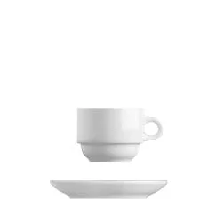 white Basic cup for cappuccino preparation