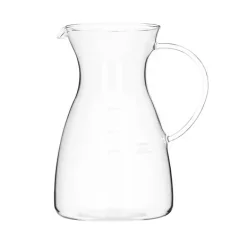 Cana din sticla Hario Heatproof Decanter cu capacitatea de 600 ml, ideală pentru prepararea și servirea cafelei fierbinți.