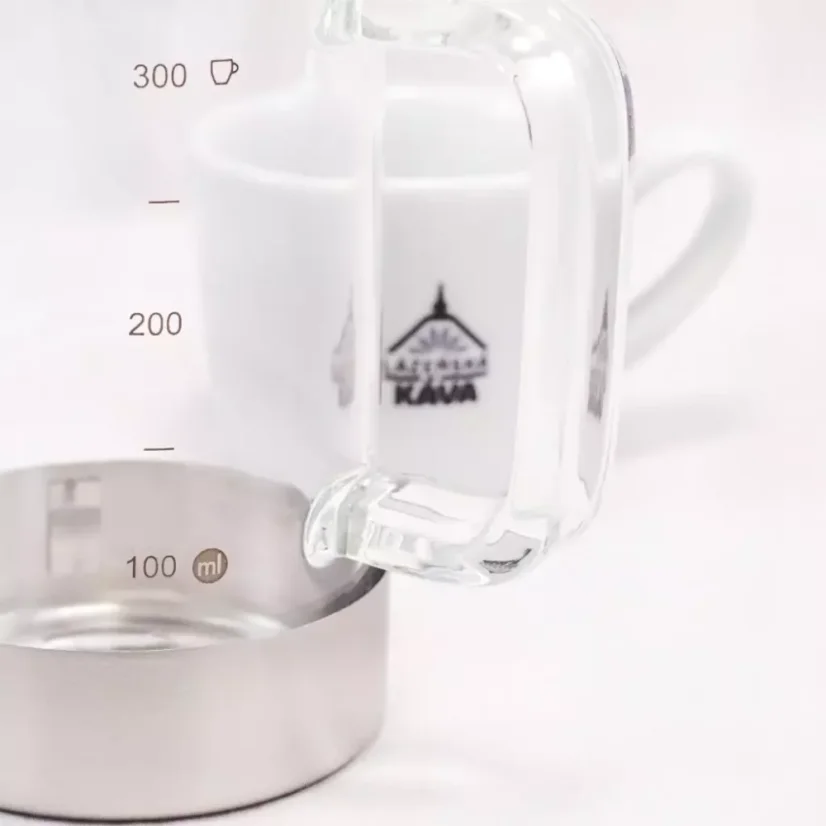 Prensa francesa Barista & Co Core Coffee Press Steel de 350 ml en color plateado, fabricada en acero inoxidable.