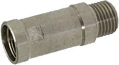Pin vum iewesche/ënneschte Halter, zylindresche Metallpin mat engem geriwwelten Enn an engem Absatz mat Gewënn.