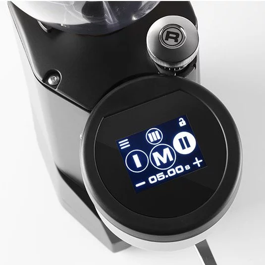 Detail of the Rocket Espresso SUPER FAUSTO grinder display