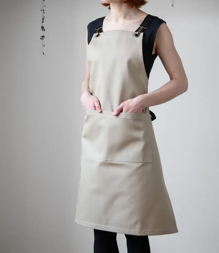 Tablier de barista beige
