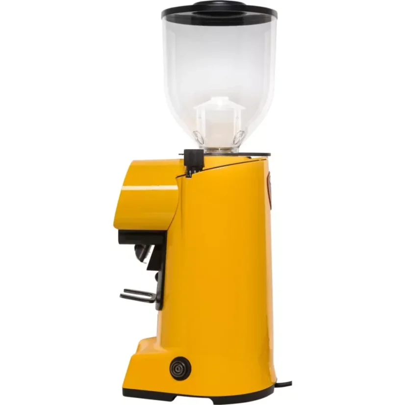 Electric coffee grinder in yellow color Eureka Helios 75.