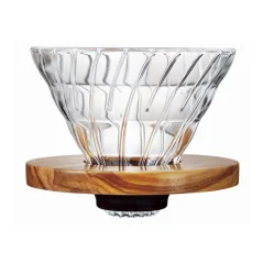 Hario V60-02 dripper in vetro Olive VDG-02-OV