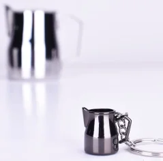 A pendant compared to a real milk jug.