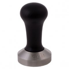 Motta tamper with black handle for coffee preparation.