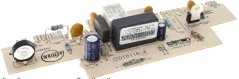Elektronikplack Whirlpool C00258772, gréng Plack mat Relaisen, Kondensatoren an enger Klemmleescht.
