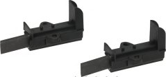Déiselwecht Pair Kuelestoffbiischten vum Motor aus dem entgéintgesate Wénkel.