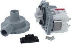 Ofpompel: gräi Plastikkierper mat Stutz, Motor, Montagehalter a Schrauwen Ofpompel: gräi Plastikkierper mat Stutz, Motor, Montagehalter a Schrauwen