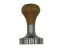 Manual coffee tamper, Heavy T. Oak 58.5 mm, compatible with ECM coffee machines.
