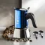 Blue Bialetti moka pot.