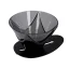 Porte-filtre noir Hario V60 One Pour Dripper Mugen, conçu pour la méthode de préparation Clever Dripper.