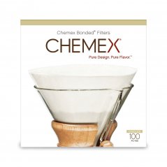 Filtry papierowe Chemex FC-100 na 6-10 filiżanek kawy (100szt) Materiał : Papier