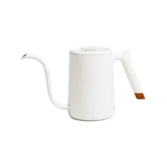 White 0.7-liter Timemore Fish Pure Over electric kettle with adjustable temperature control
