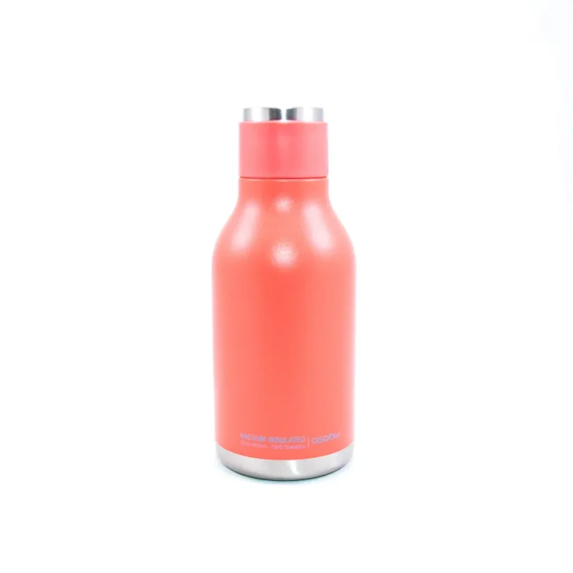 Asobu Urban Water Bottle in Pfirsichfarbe mit einem Volumen von 460 ml, ideal für tägliche Hydration unterwegs.