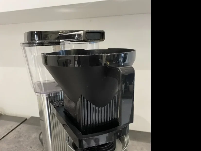 Technivorm Moccamaster KBGT 741 coffee maker in silver, used model designed for home use.