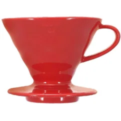 Czerwony ceramiczny dripper Hario V60-02
