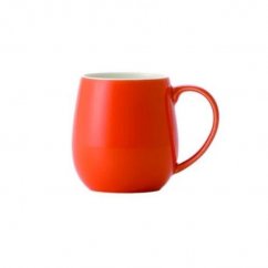 Orange porcelain mug from Origami brand with a volume of 320 ml.