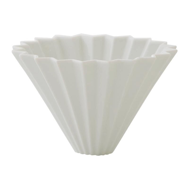 Gocciolatore bianco per 4 tazze di caffè Origami.