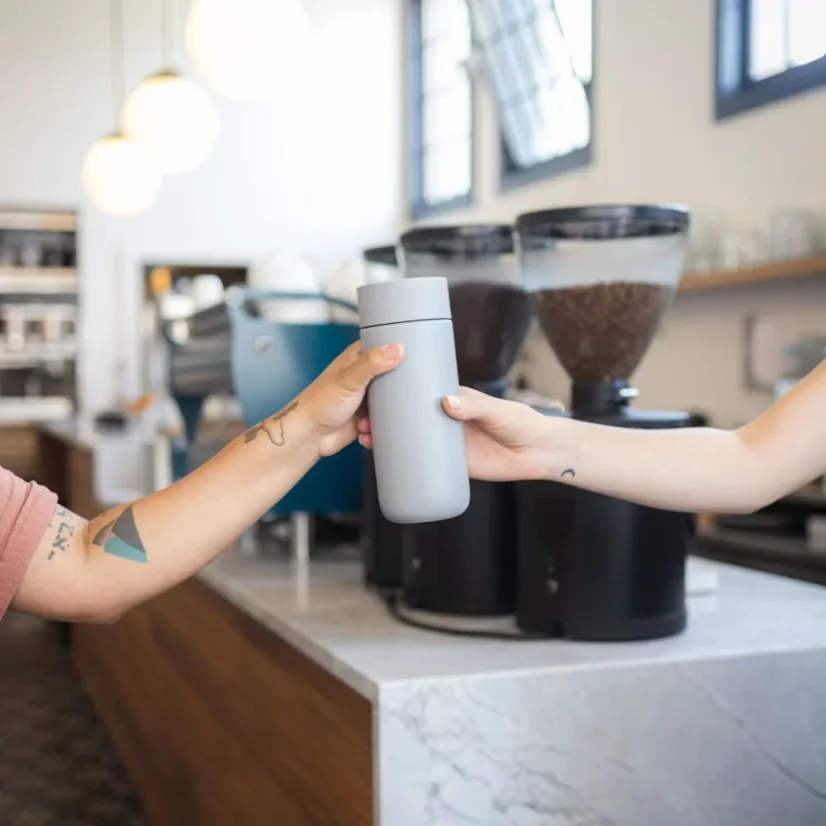 The Fellow Move travel mug is perfect for coffee on the go.