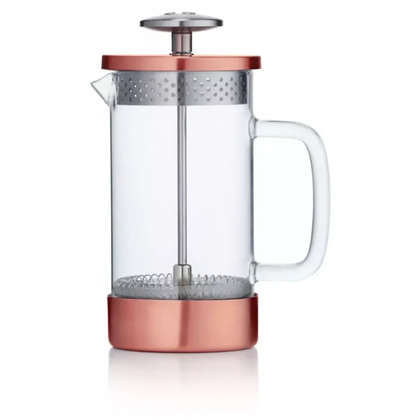 Copper-colored glass French press with a capacity of 350ml