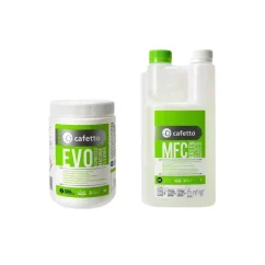 Zestaw ekologicznych środków czyszczących Cafetto do ekspresu ciśnieniowego. Zestaw ekologicznych środków czyszczących Cafetto do ekspresu ciśnieniowego.